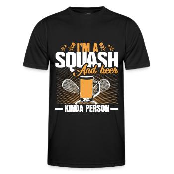 Squash tournoi de squash - T-shirt sport Homme - noir - Devant - AI Model Male 178 dark (178cm)