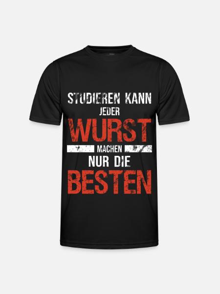 Metzger Fleischer Hobby Wursten Arbeit Beruf - Männer Funktions-T-Shirt - Schwarz