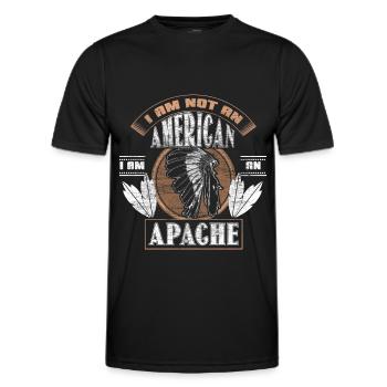 Indianer Nordamerika Cowboys Geschenkidee - Männer Funktions-T-Shirt - Schwarz - Vorne - AI Model Male 178 dark (178cm)