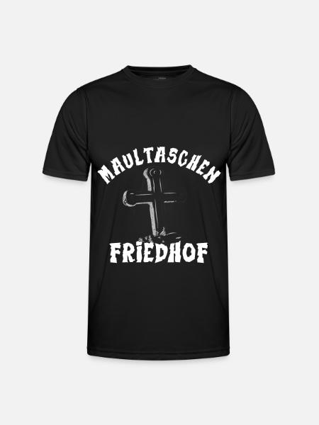 Schwäbischer Maultaschen Friedhof - Männer Funktions-T-Shirt - Schwarz
