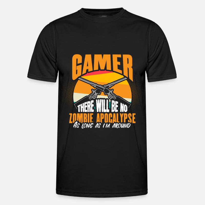 Zombie Apokalypse Untote Spruch Männer Funktions-T-Shirt