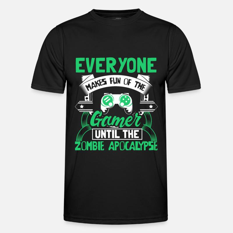 Zombie Apokalypse Gaming Geschenkidee - Männer Funktions-T-Shirt - Schwarz