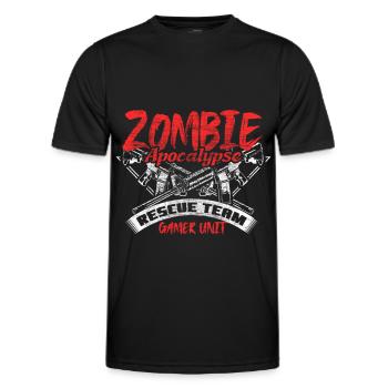 Zombie Apocalypse Monstre - T-shirt sport Homme - noir - Devant - AI Model Male 178 dark (178cm)