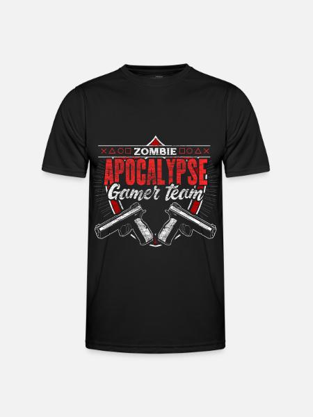 Zombie Apocalypse Survival Gift Idea - Men's Functional T-Shirt - black