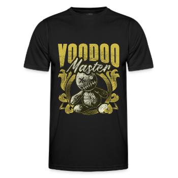 Poupée vaudou disant idée cadeau - T-shirt sport Homme - noir - Devant - AI Model Male 178 dark (178cm)