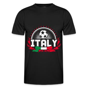 Italie Football Équipe nationale italienne - T-shirt sport Homme - noir - Devant - AI Model Male 178 dark (178cm)