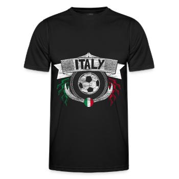 Italy Football Italy National Team - Men's Functional T-Shirt - black - Front - AI Model Male 178 dark (178cm)