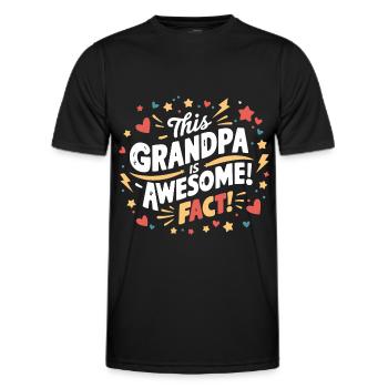 Unser Super großartiger Opa - Männer Funktions-T-Shirt - Schwarz - Vorne - AI Model Male 178 dark (178cm)