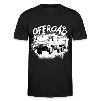 Pinzghauer710K / Steyr Puch . Offroad 6x6 - Männer Funktions-T-Shirt - Schwarz - Vorne - AI Model Male 178 dark (178cm)