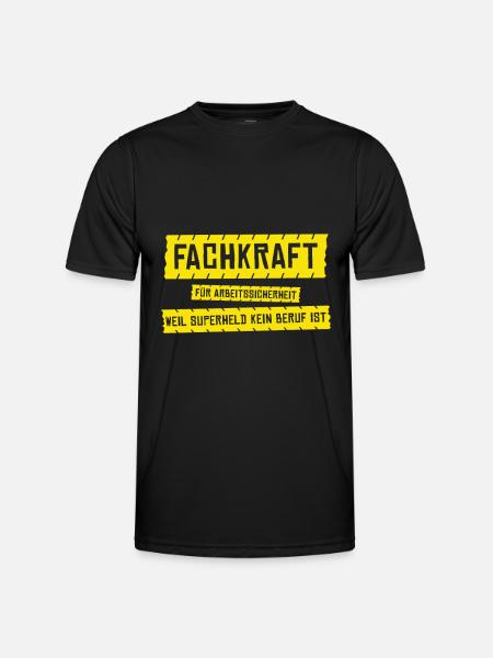 Superheld Fachkraft Arbeitssicherheit Superheld - Männer Funktions-T-Shirt - Schwarz