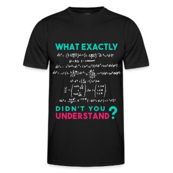 Physik Formel Scherz - Männer Funktions-T-Shirt - Schwarz - Vorne - AI Model Male 178 dark (178cm)
