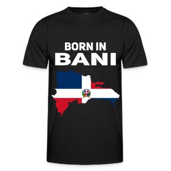 République dominicaine - T-shirt sport Homme - noir - Devant - AI Model Male 178 dark (178cm)