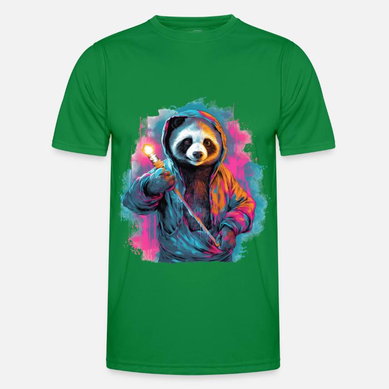 Panda with torch Men's Functional T-Shirt