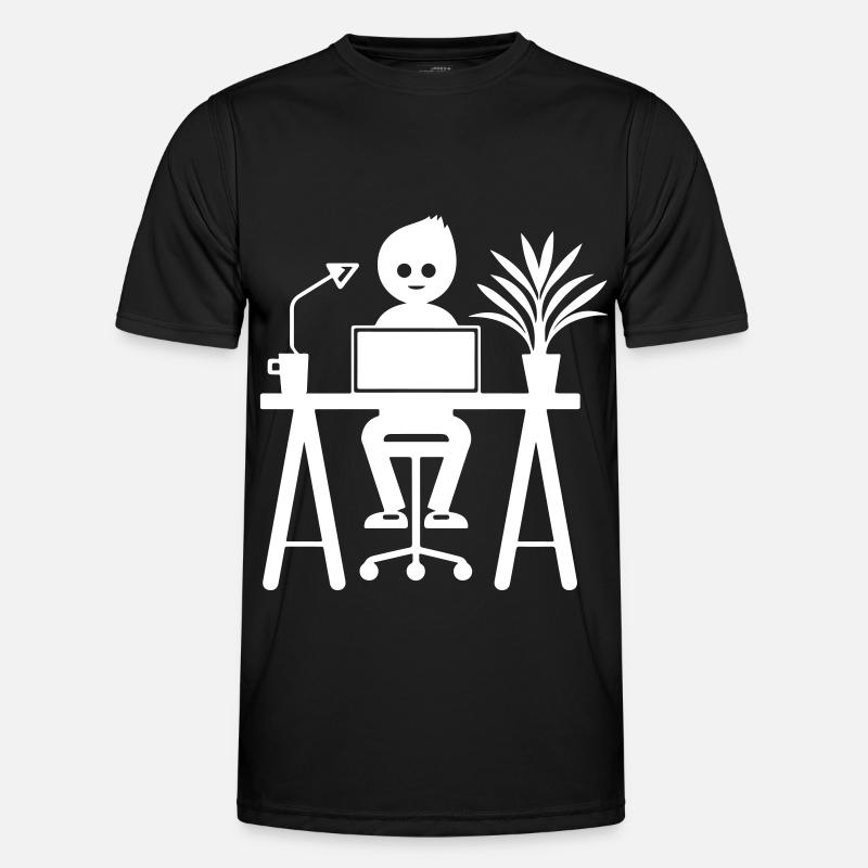 Worker Computer Job - Men's Functional T-Shirt - black