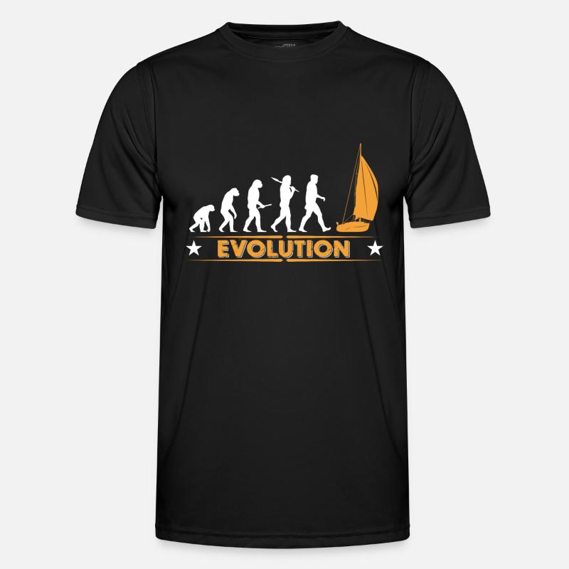 Segeln Evolution - orange/weiss - Männer Funktions-T-Shirt - Schwarz