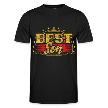 Best Son Gift Idea - Men's Functional T-Shirt - black - Front - AI Model Male 178 dark (178cm)