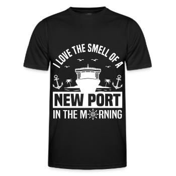 Cruise Trip - Men's Functional T-Shirt - black - Front - AI Model Male 178 dark (178cm)