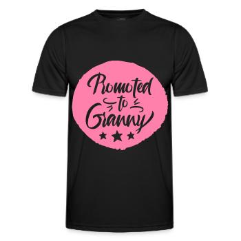 Grand-mère Grand-mère Grand-mère promeut grand-mère à grand-mère - T-shirt sport Homme - noir - Devant - AI Model Male 178 dark (178cm)