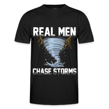 Chasseurs de tempêtes - T-shirt sport Homme - noir - Devant - AI Model Male 178 dark (178cm)