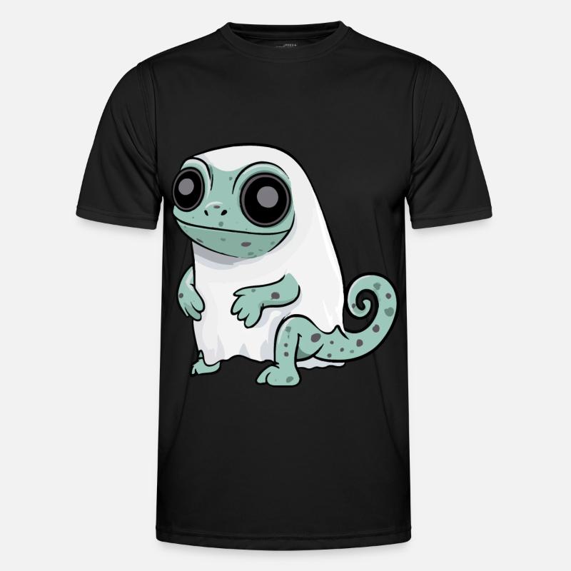 Chameleon Halloween Comic Geist - Männer Funktions-T-Shirt - Schwarz