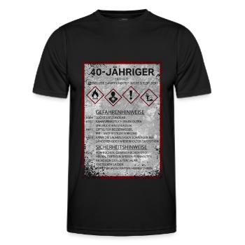 40 Geburtstag 1981 Mann Geschenk Lustige Sprüche - Männer Funktions-T-Shirt - Schwarz - Vorne - AI Model Male 178 dark (178cm)