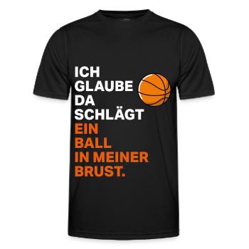 Basketball Sport Lustige Sprüche Geschenk Basketb - Männer Funktions-T-Shirt - Schwarz - Vorne - AI Model Male 178 dark (178cm)