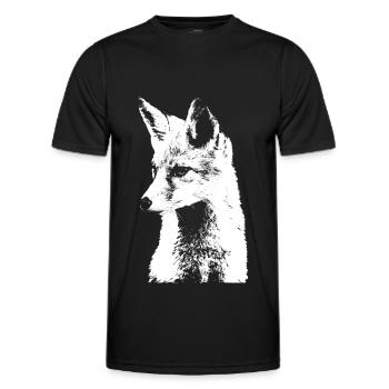 Tiere Geschenk Tierfreunde Waldtiere Fuchs - Männer Funktions-T-Shirt - Schwarz - Vorne - AI Model Male 178 dark (178cm)