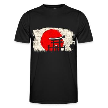 Architecture japonaise - T-shirt sport Homme - noir - Devant - AI Model Male 178 dark (178cm)