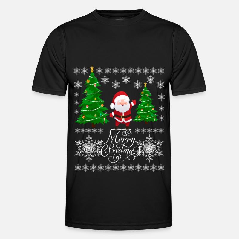 WEIHNACHTSMANN - Männer Funktions-T-Shirt - Schwarz