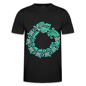 Inka Maya kalender aztec - Männer Funktions-T-Shirt - Schwarz - Vorne - AI Model Male 178 dark (178cm)
