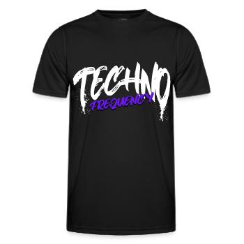 Techno - Men's Functional T-Shirt - black - Front - AI Model Male 178 dark (178cm)