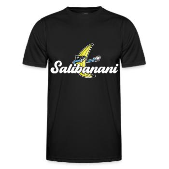 Salibonani Sali Bonani tambour drôle - T-shirt sport Homme - noir - Devant - AI Model Male 178 dark (178cm)