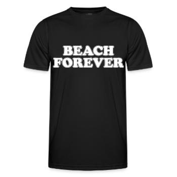 Plage Forever Vacances Voyage Plage Mer Loisirs - T-shirt sport Homme - noir - Devant - AI Model Male 178 dark (178cm)
