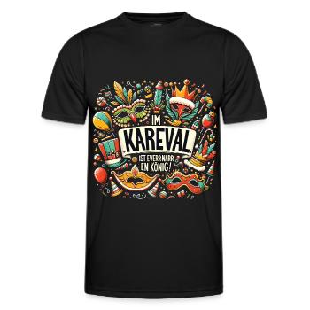 Karneval König - Männer Funktions-T-Shirt - Schwarz - Vorne - AI Model Male 178 dark (178cm)