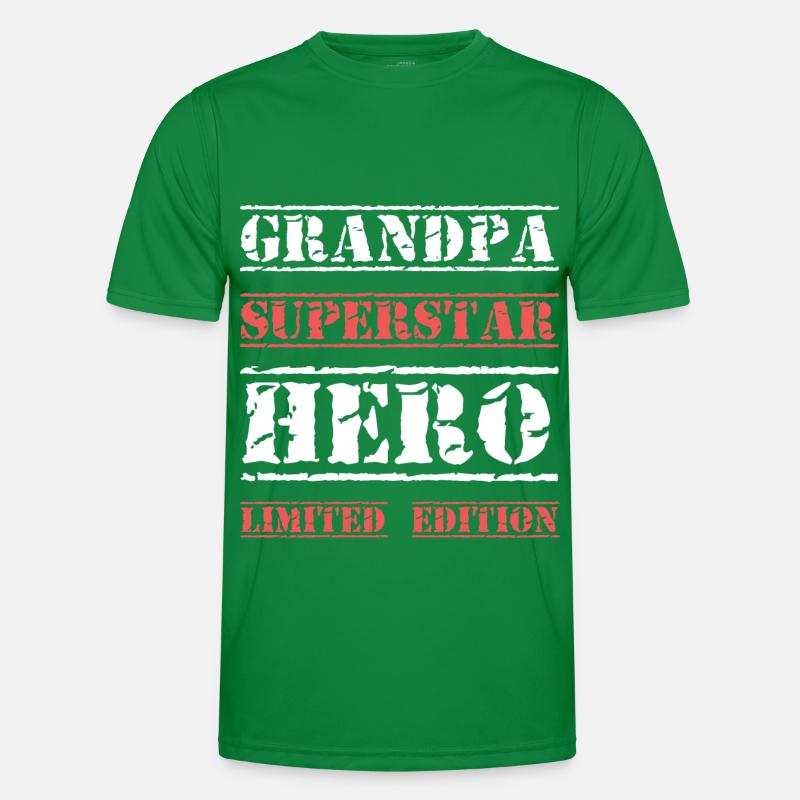 Bester Opa Star Spruch Männer Funktions-T-Shirt