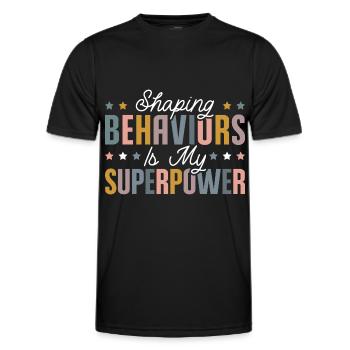 RBT Therapist, Registered Behavioral Engineer - Men's Functional T-Shirt - black - Front - AI Model Male 178 dark (178cm)