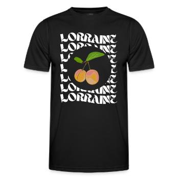 Cadeau Homme Lorrain Anniversaire Noel - T-shirt sport Homme - noir - Devant - AI Model Male 178 dark (178cm)