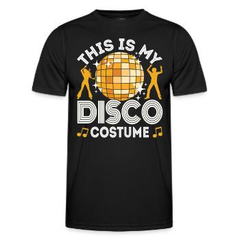 Disco 70er 80er Jahre Disko Party Outfit Discothek - Männer Funktions-T-Shirt - Schwarz - Vorne - AI Model Male 178 dark (178cm)