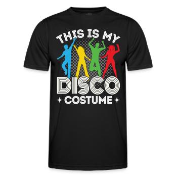 Disco 80er 70er Jahre Disko Party Outfit Diskothek - Männer Funktions-T-Shirt - Schwarz - Vorne - AI Model Male 178 dark (178cm)