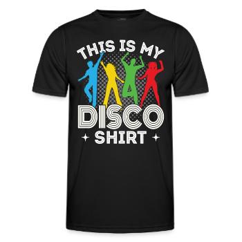Disco 80er 70er Jahre Disko Party Outfit Diskothek - Männer Funktions-T-Shirt - Schwarz - Vorne - AI Model Male 178 dark (178cm)