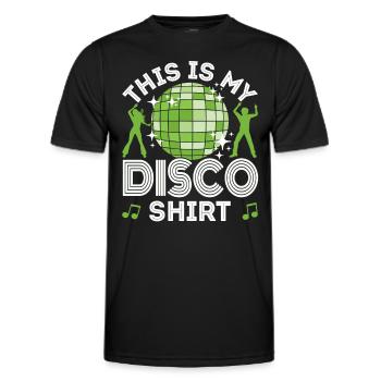 Disco 70er 80er Jahre Disko Party Outfit Discothek - Männer Funktions-T-Shirt - Schwarz - Vorne - AI Model Male 178 dark (178cm)