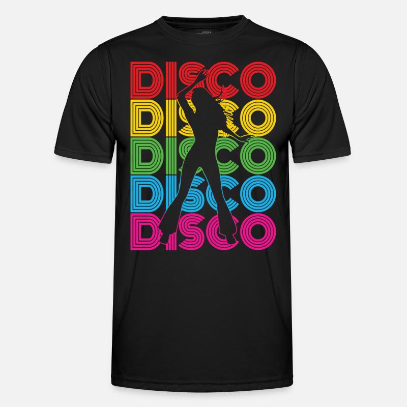 Disco 70s 80s Disco Party Outfit DiscoTheque - Men's Functional T-Shirt - black