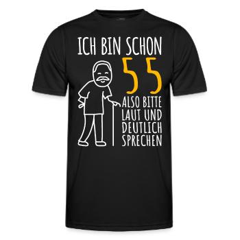 55 Geburtstag Mann Geschenk Lustig 55er 55 Jahre - Männer Funktions-T-Shirt - Schwarz - Vorne - AI Model Male 178 dark (178cm)