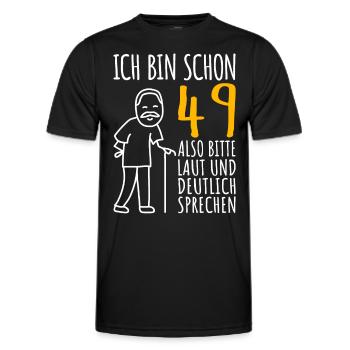 49 Geburtstag Mann Geschenk Lustig 49 Jahre - Männer Funktions-T-Shirt - Schwarz - Vorne - AI Model Male 178 dark (178cm)