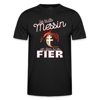 Cadeau Homme Foot Metz Messin Noel Anniversaire - T-shirt sport Homme - noir - Devant - AI Model Male 178 dark (178cm)