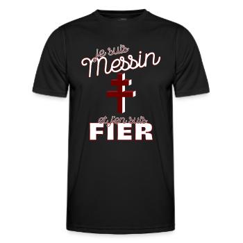 Cadeau Anniversaire Homme Metz Messin Lorrain - T-shirt sport Homme - noir - Devant - AI Model Male 178 dark (178cm)
