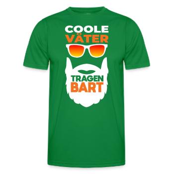 Bärtiger Papa mit Bart Cooler Vater Bartträger - Männer Funktions-T-Shirt - Kelly Green - Vorne - AI Model Male 178 dark (178cm)