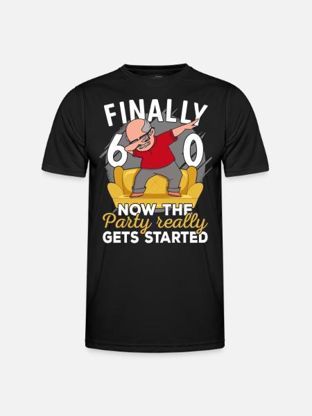 60 års fødselsdag mand 60 år 60. 60'erne bedstefar - Funktionsshirt til herrer - sort