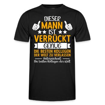 Kollege Abschied Jobwechsel Abschiedsgeschenk - Männer Funktions-T-Shirt - Schwarz - Vorne - AI Model Male 178 dark (178cm)