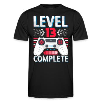Abi Graduation 13th grade Abitur Gymnasium Level 13 - Men's Functional T-Shirt - black - Front - AI Model Male 178 dark (178cm)
